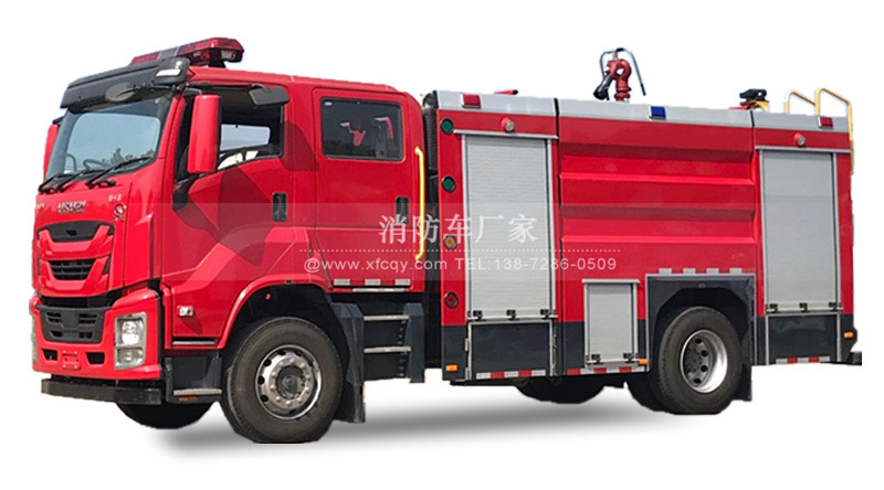 五十鈴單橋干粉聯用消防車圖片